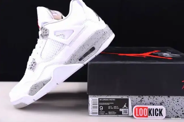 Rep TB Retro 4 Jordan (2021) Oreo CT8527-100 White 0618